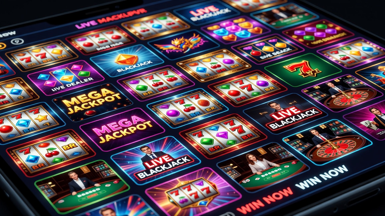 Game Selection on the App - bizzo casino app download